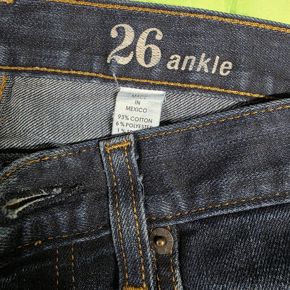 J. Crew Womens Jeans Toothpick Ankle Skinny Dark Wash Stretch - Picture 7 of 7